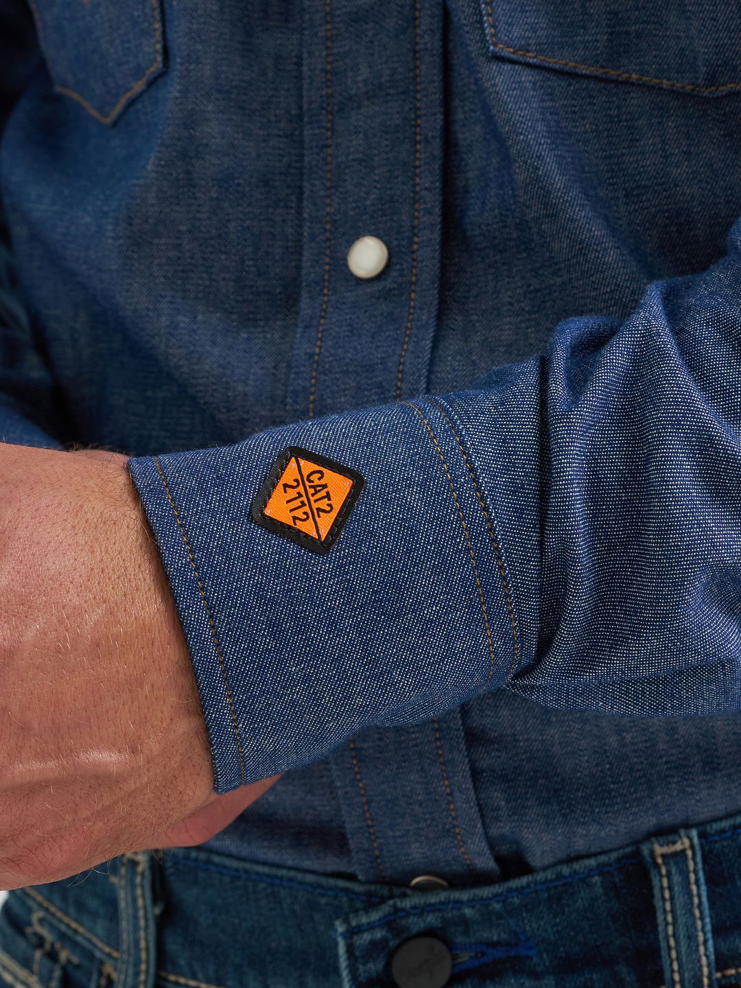 Product image for FR Flame Resistant Long Sleeve Denim Work Shirt