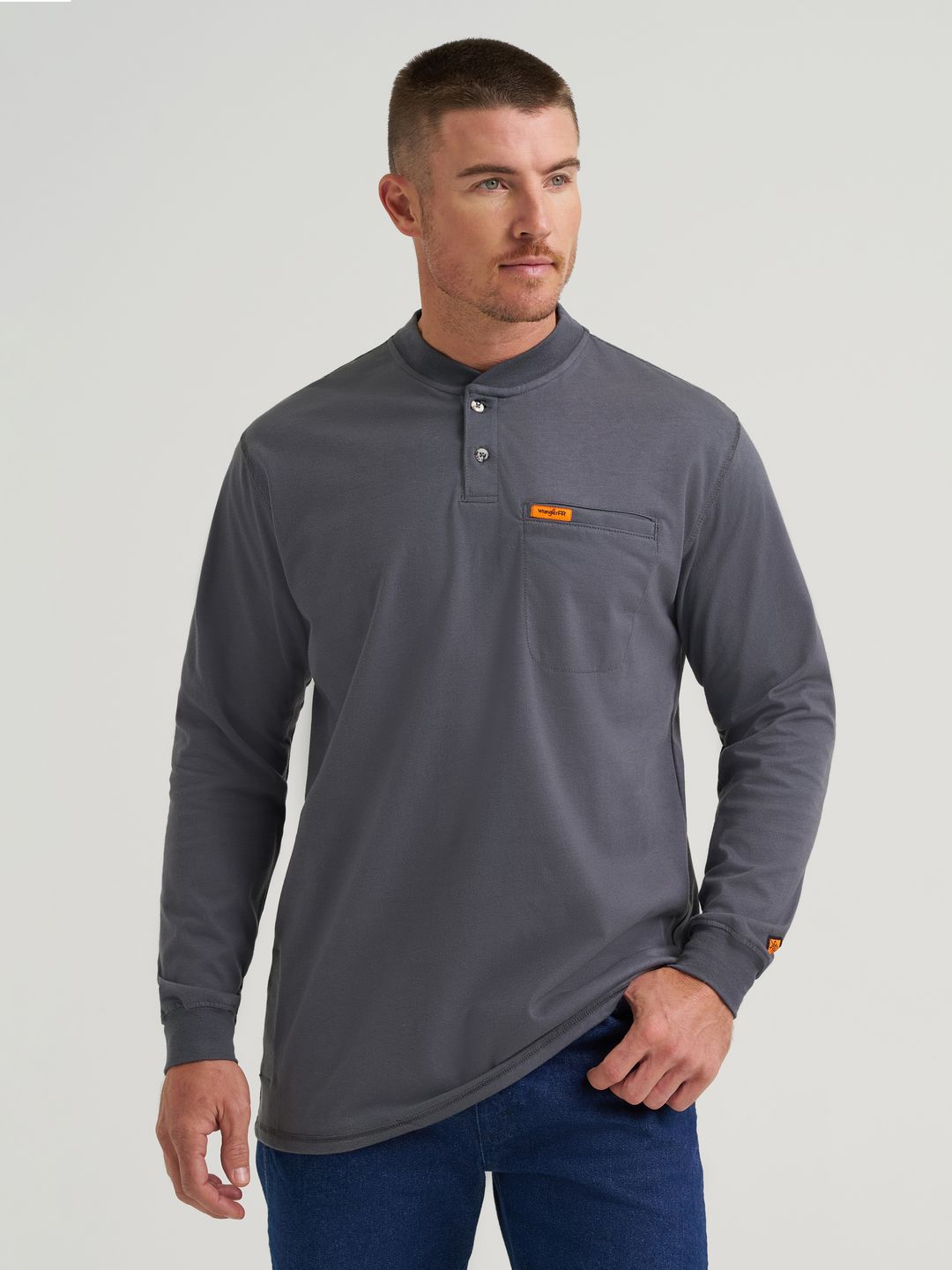 Product image for FR Flame Resistant Long Sleeve Henley