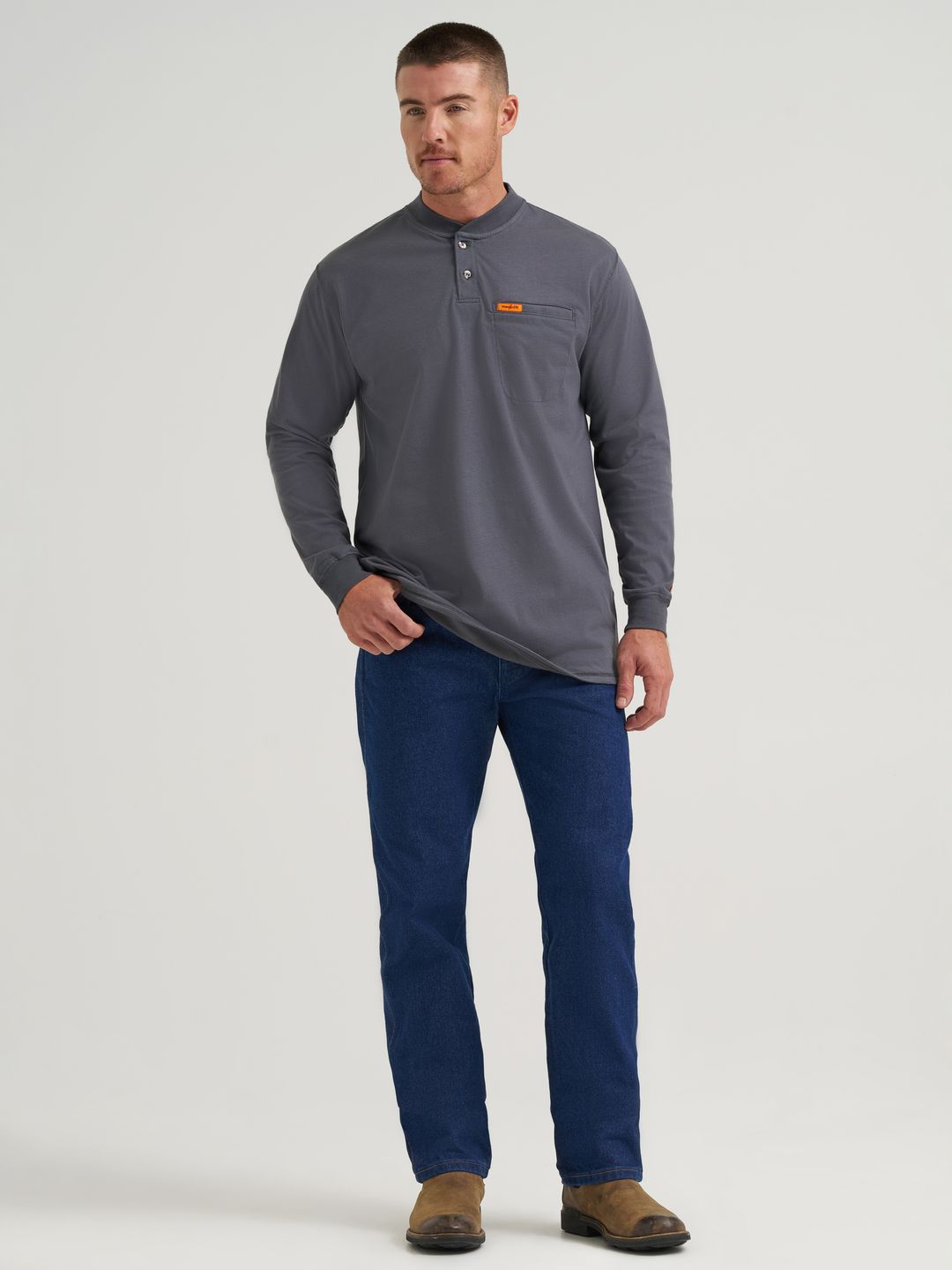 Product image for FR Flame Resistant Long Sleeve Henley