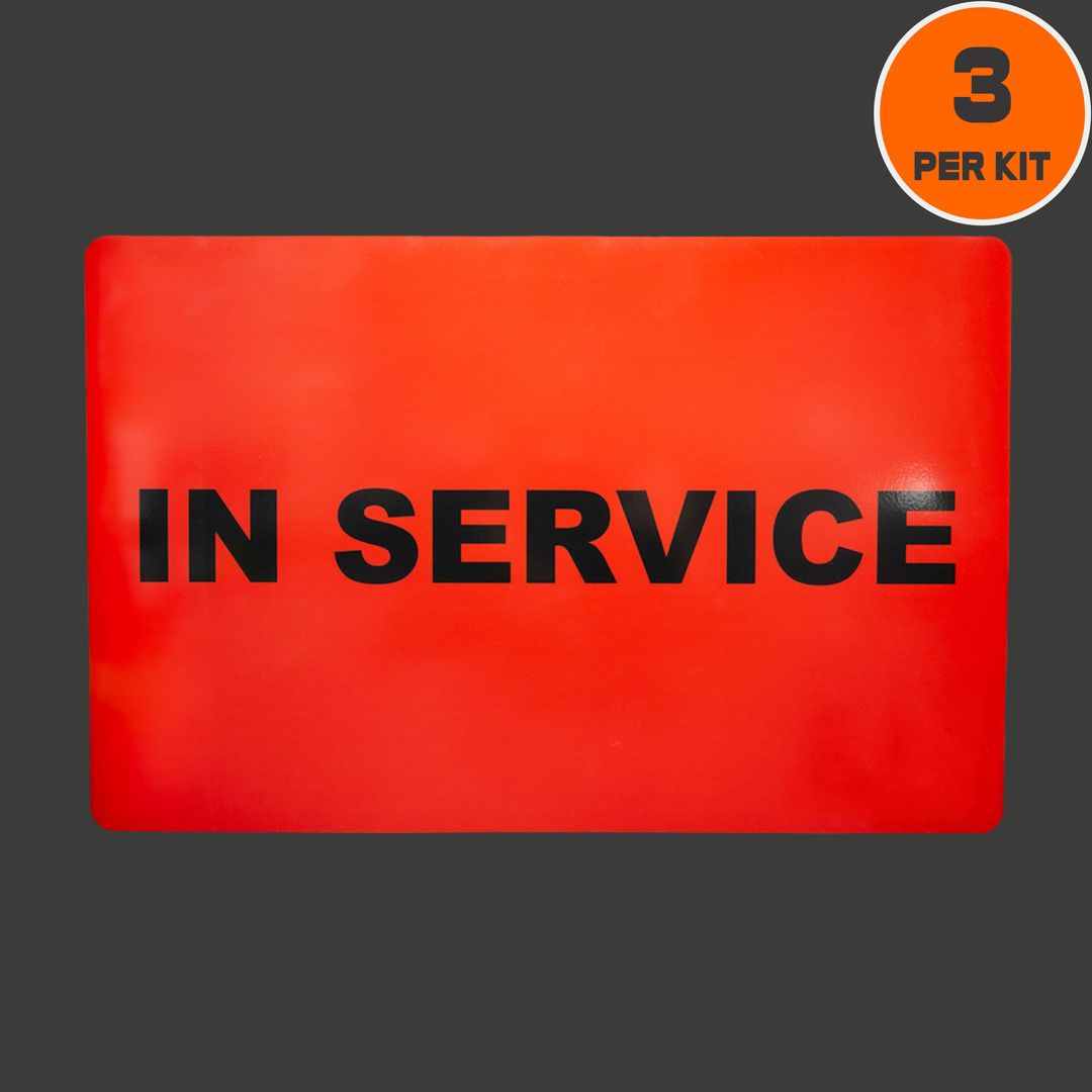 Heavy duty magnetic placard.  This provides a clear human performance verification that relay technicians not to work in this area because the equipment is in-service