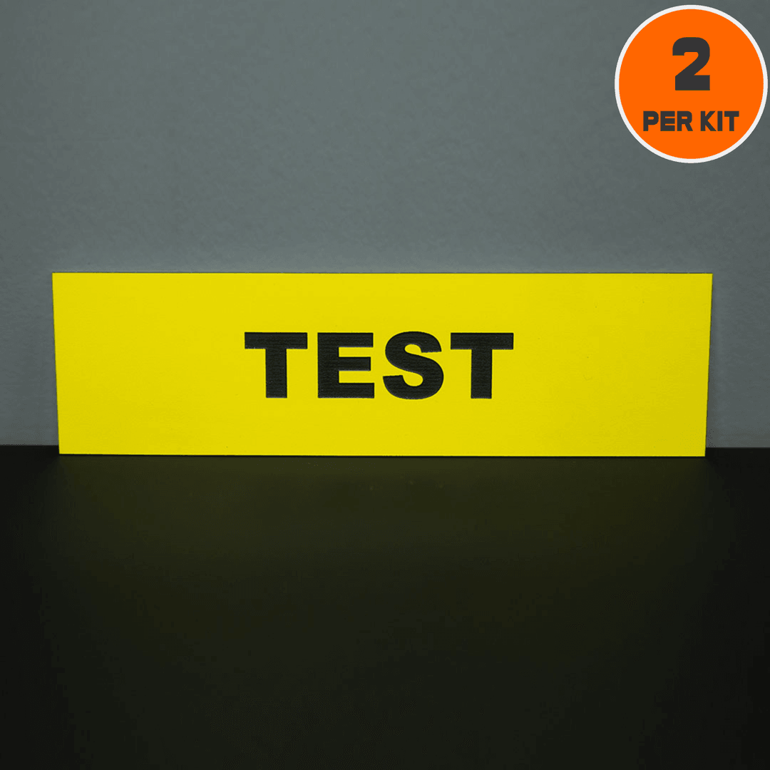 Heavy duty magnetic placard.  This provides a clear human performance verification that relay technicians are safe to work on this equipment.  