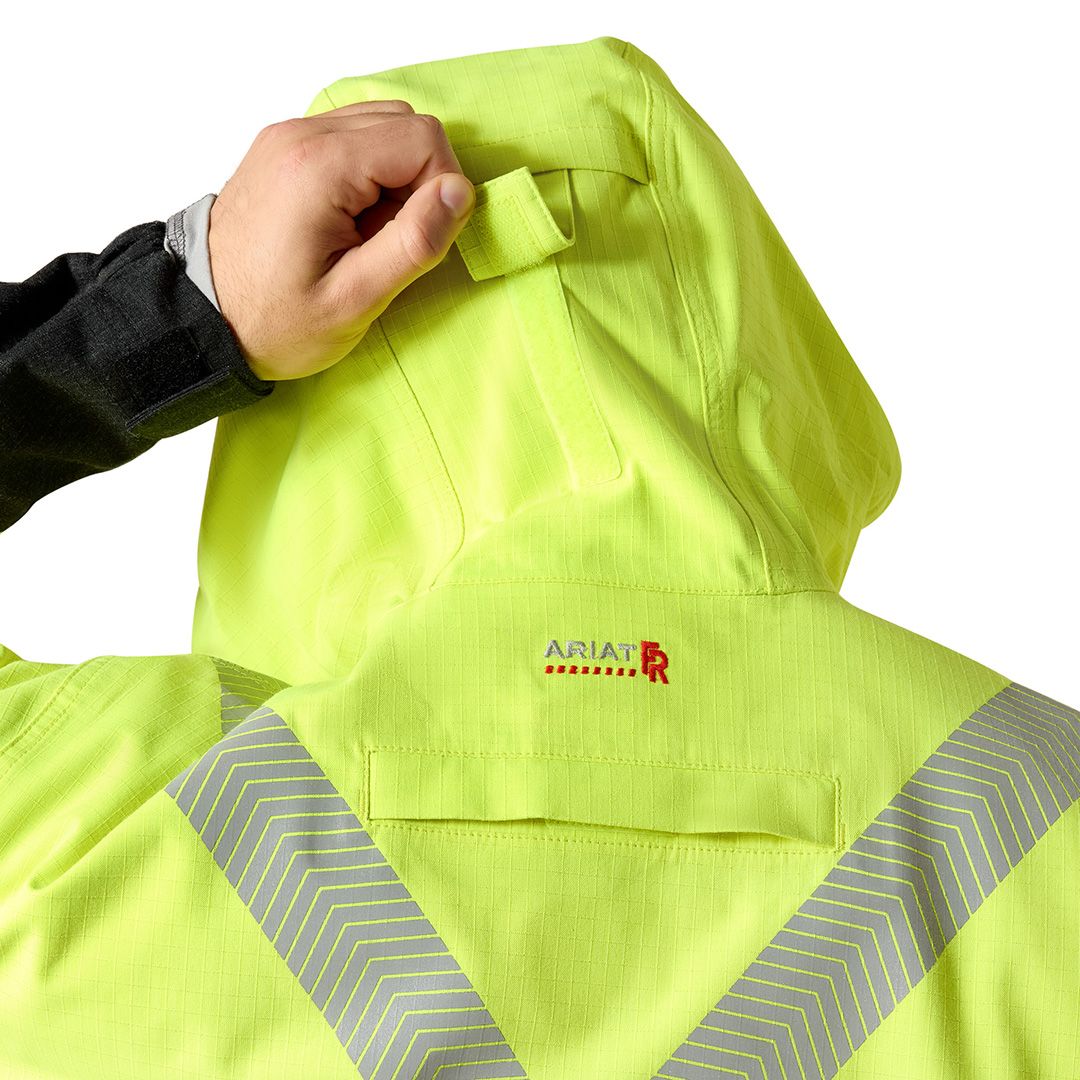 Product image for Men's FR Hi-Vis Hooded Waterproof Jacket