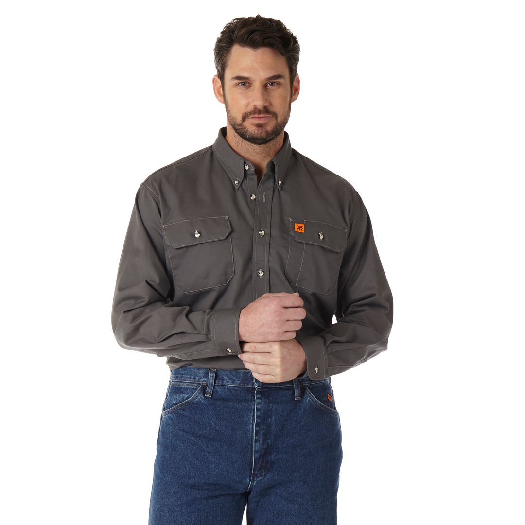 Product image for FR Flame Resistant Long Sleeve Work Shirt