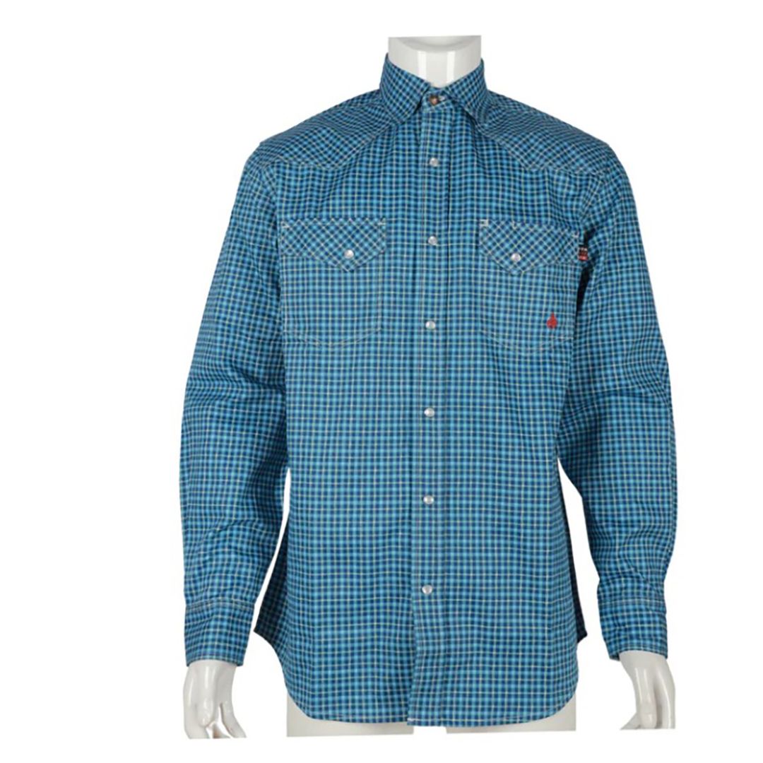 Product image for FR Men's Plaid Long Sleeve Button Shirt