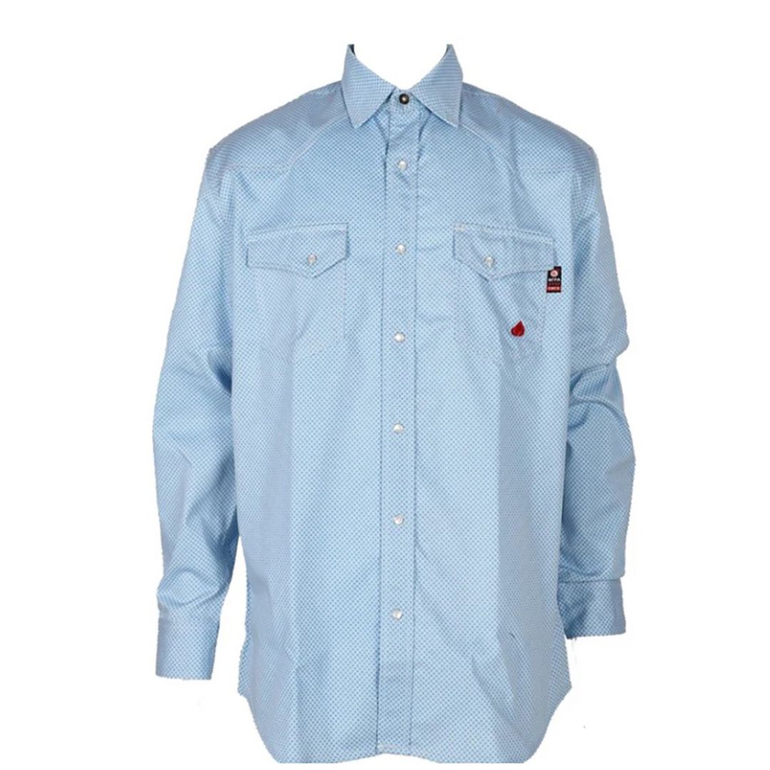 Product image for FR Men's Printed Plaid Long Sleeve Snaps Shirt