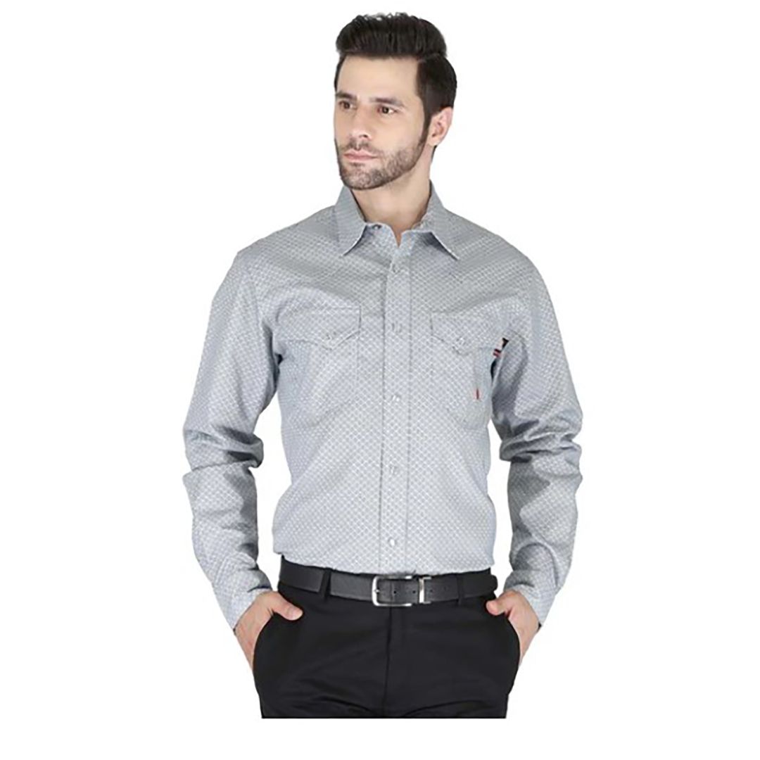 Product image for FR Men's Printed Long Sleeve Snaps Shirt