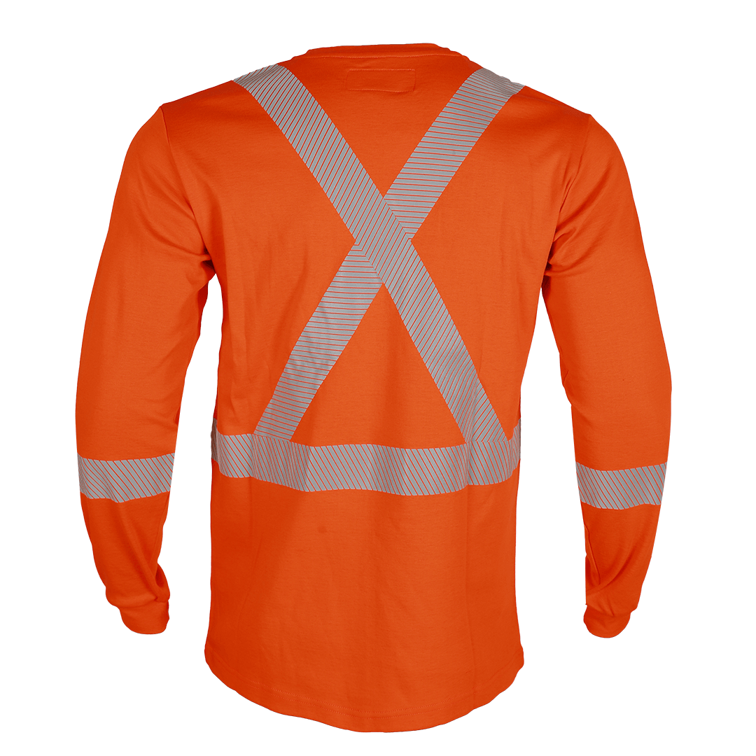  FR Men's Crew Neck With Taping Long Sleeve T-Shirt (Back)