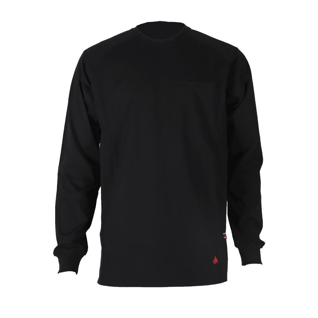 Product image for FR Men's Crew Neck Light Weight Long Sleeve T-Shirt