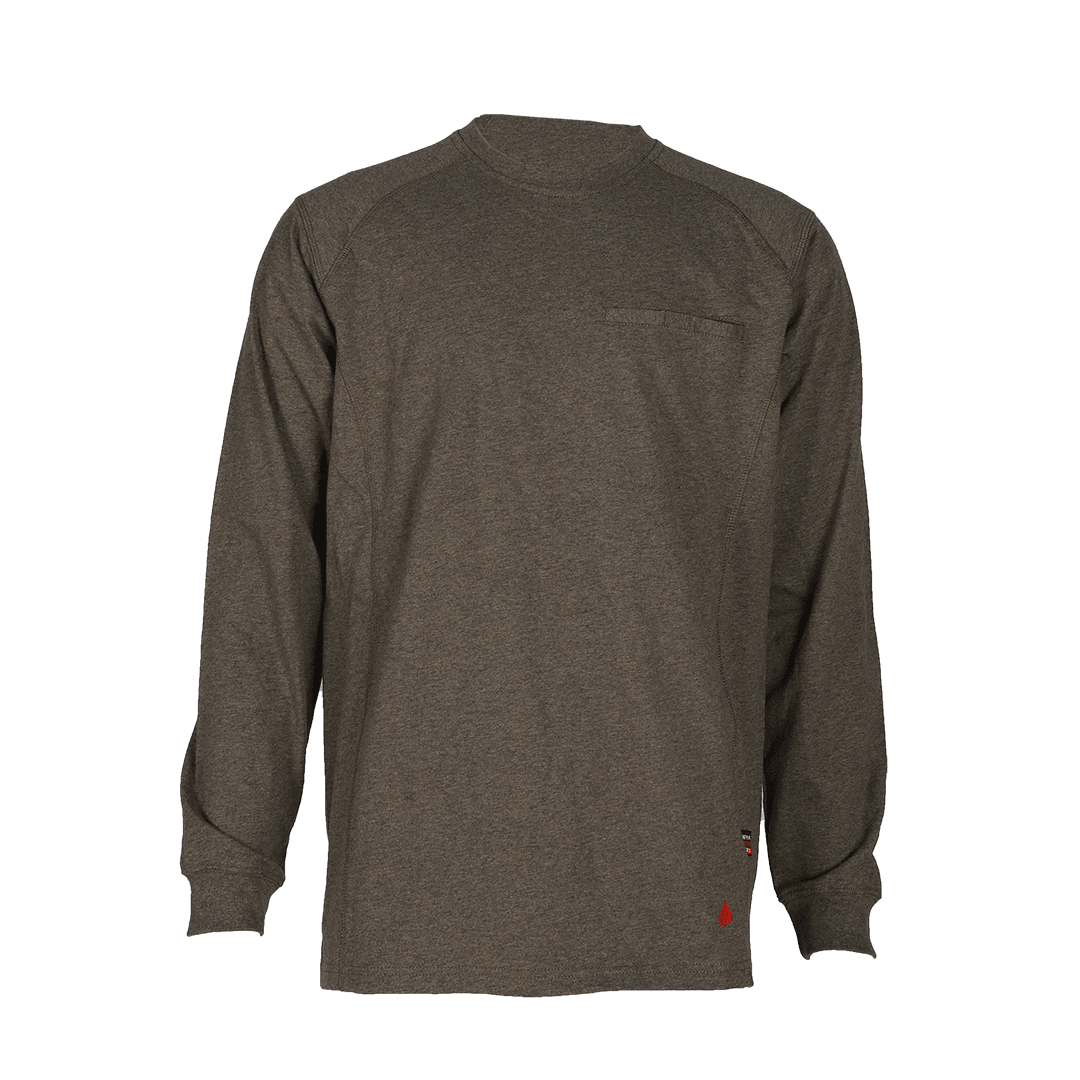 Product image for FR Men's Crew Neck Light Weight Long Sleeve T-Shirt