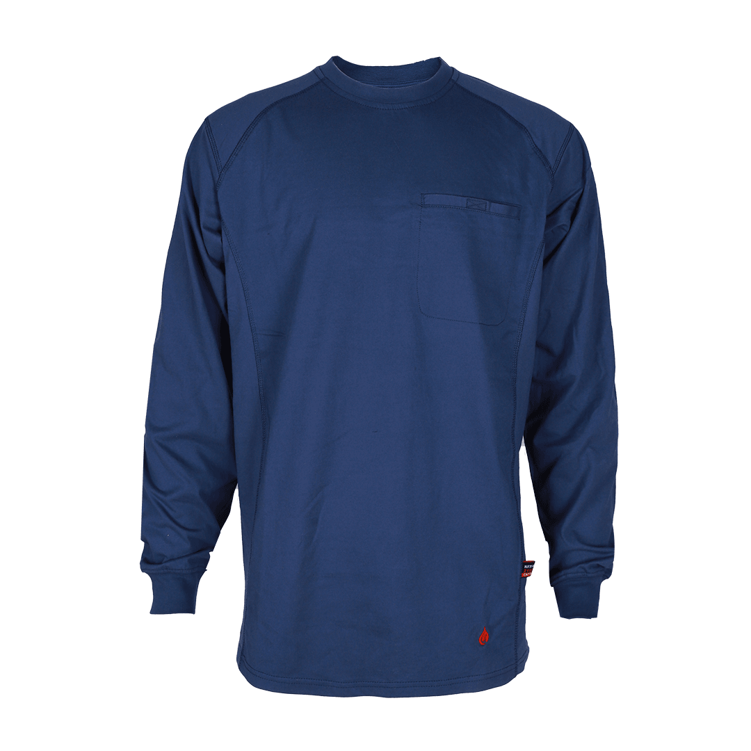 Product image for FR Men's Crew Neck Light Weight Long Sleeve T-Shirt