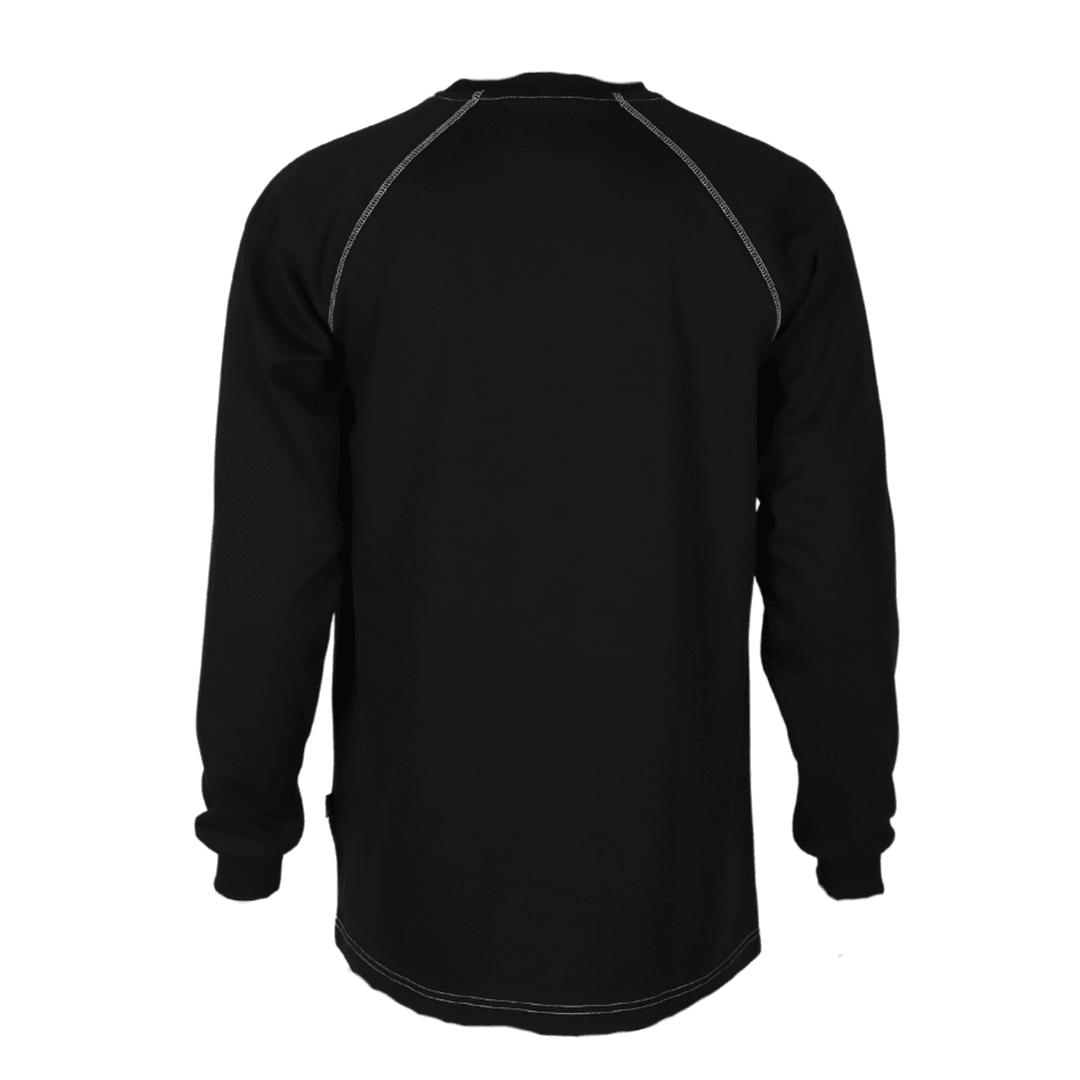 Product image for FR Men's Contrast Stitch Light Weight Crew Neck Long Sleeve T-Shirt