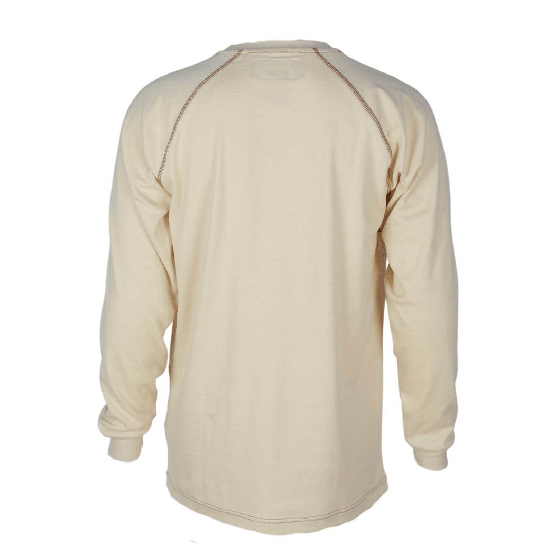 Product image for FR Men's Contrast Stitch Light Weight Crew Neck Long Sleeve T-Shirt