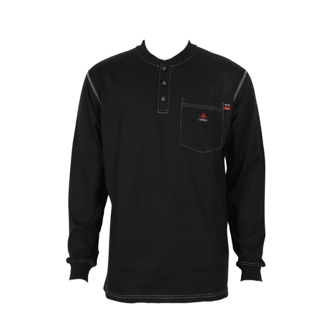 Product image for FR Men's Light Weight Contrast Stitch Henley