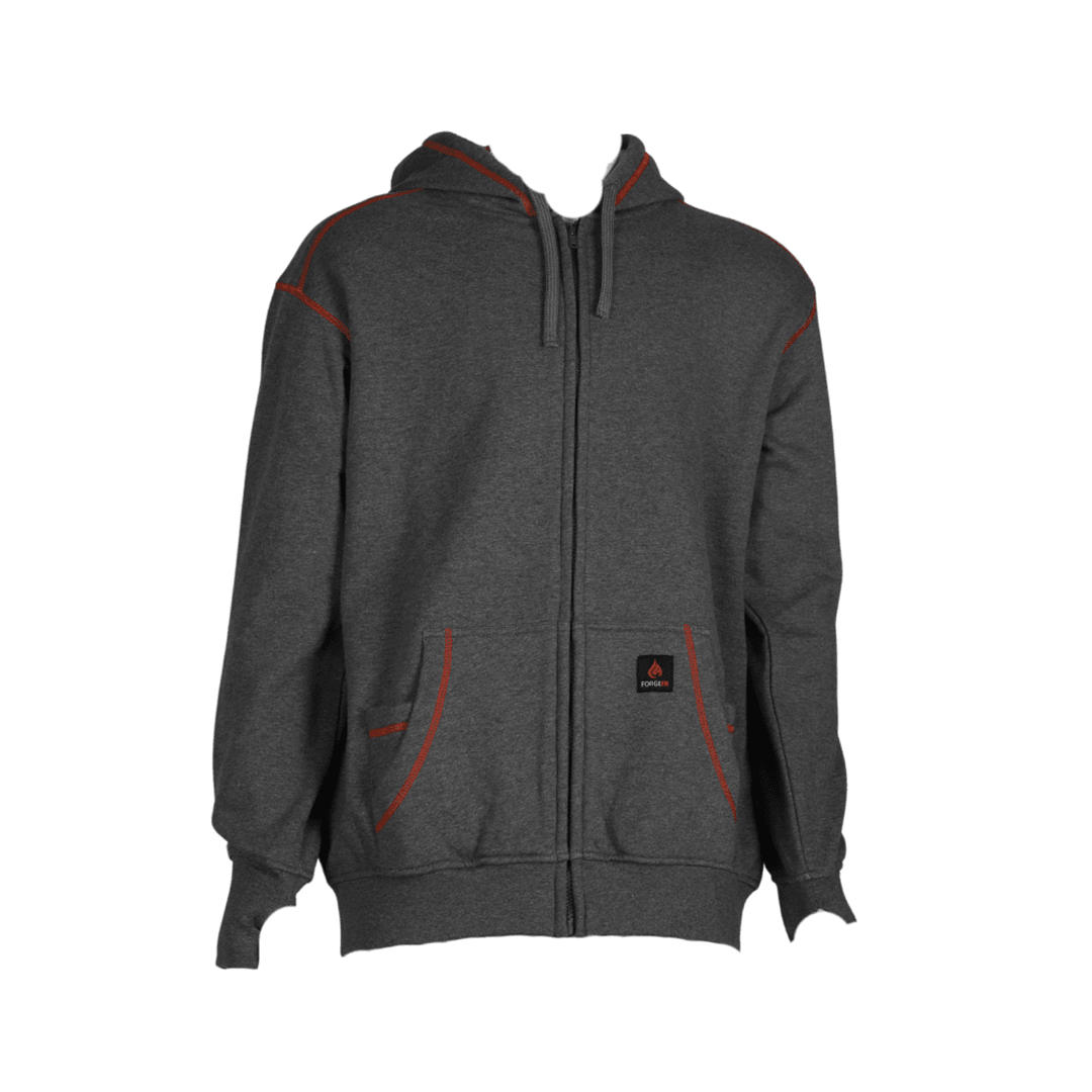 Product image for FR Men's Contrast Stitch Hoodie With Zipper