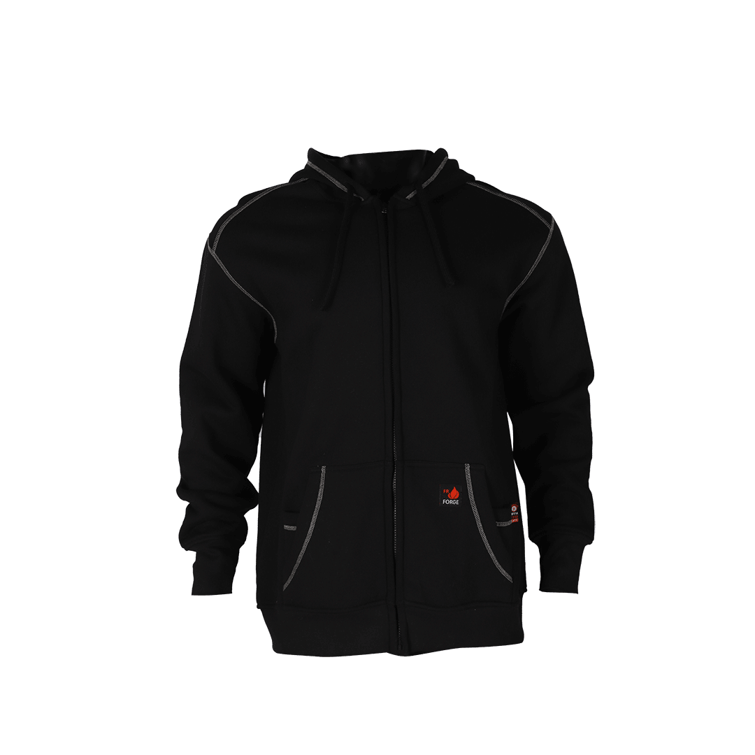 Product image for FR Men's Contrast Stitch Hoodie With Zipper
