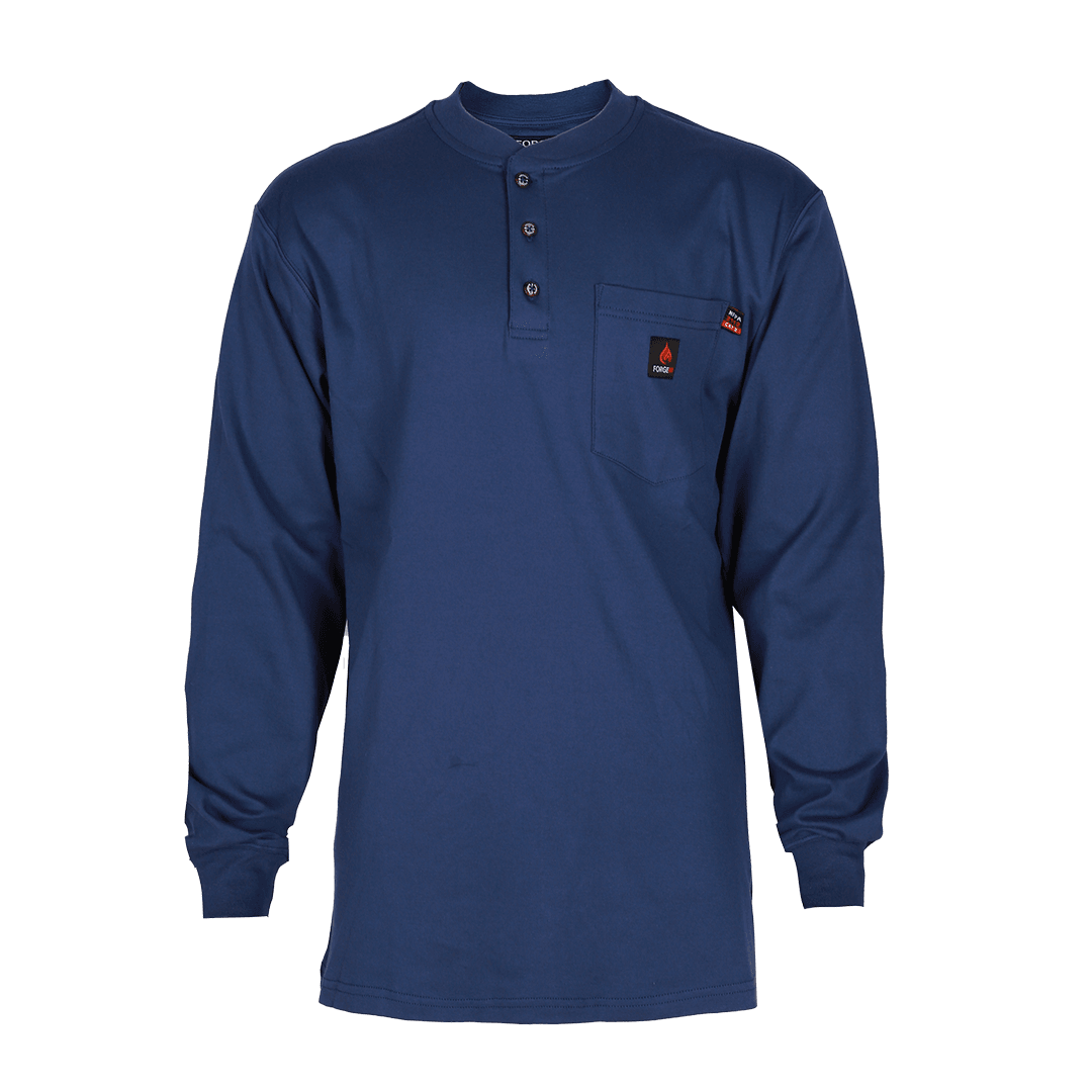 Product image for FR Men's Henley Neck Long Sleeve T-Shirt