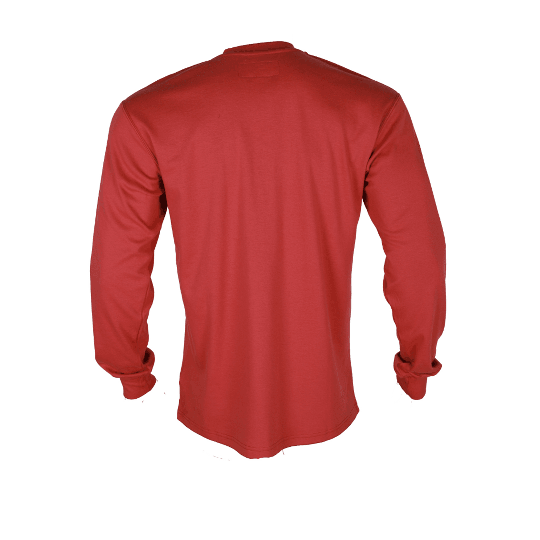 Product image for FR Men's Henley Neck Long Sleeve T-Shirt