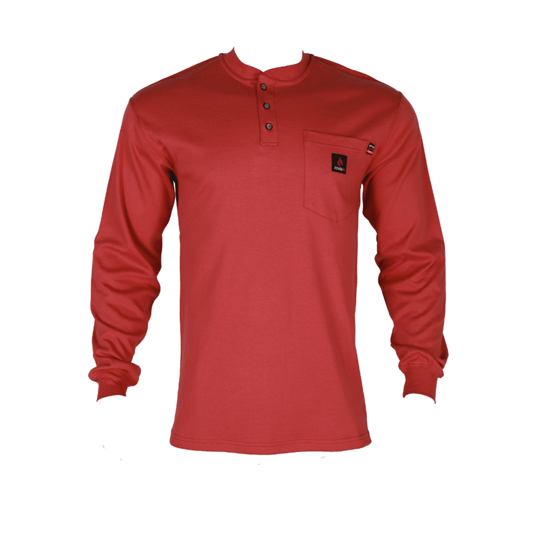 Product image for FR Men's Henley Neck Long Sleeve T-Shirt