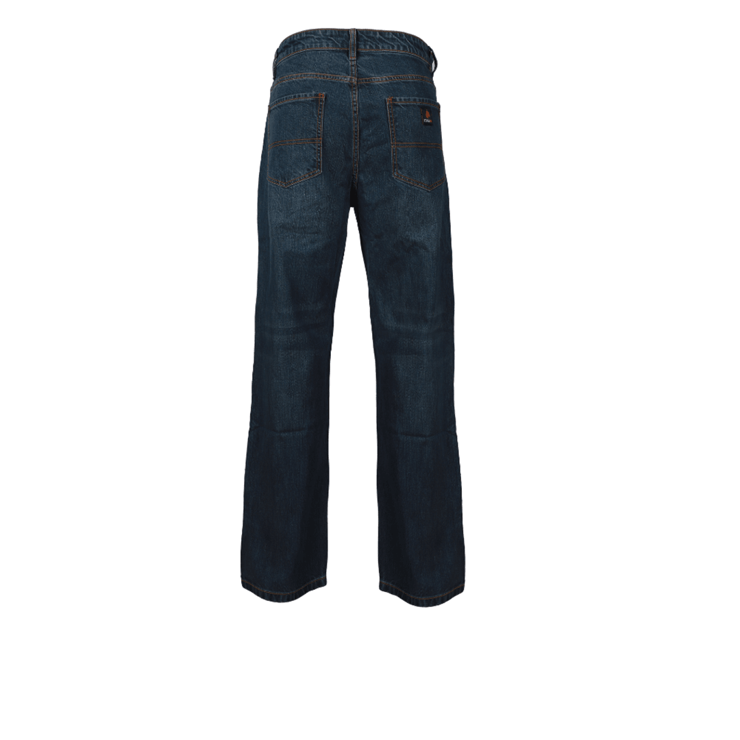 Product image for FR Men's Blue Faded Cross Hatch Jeans