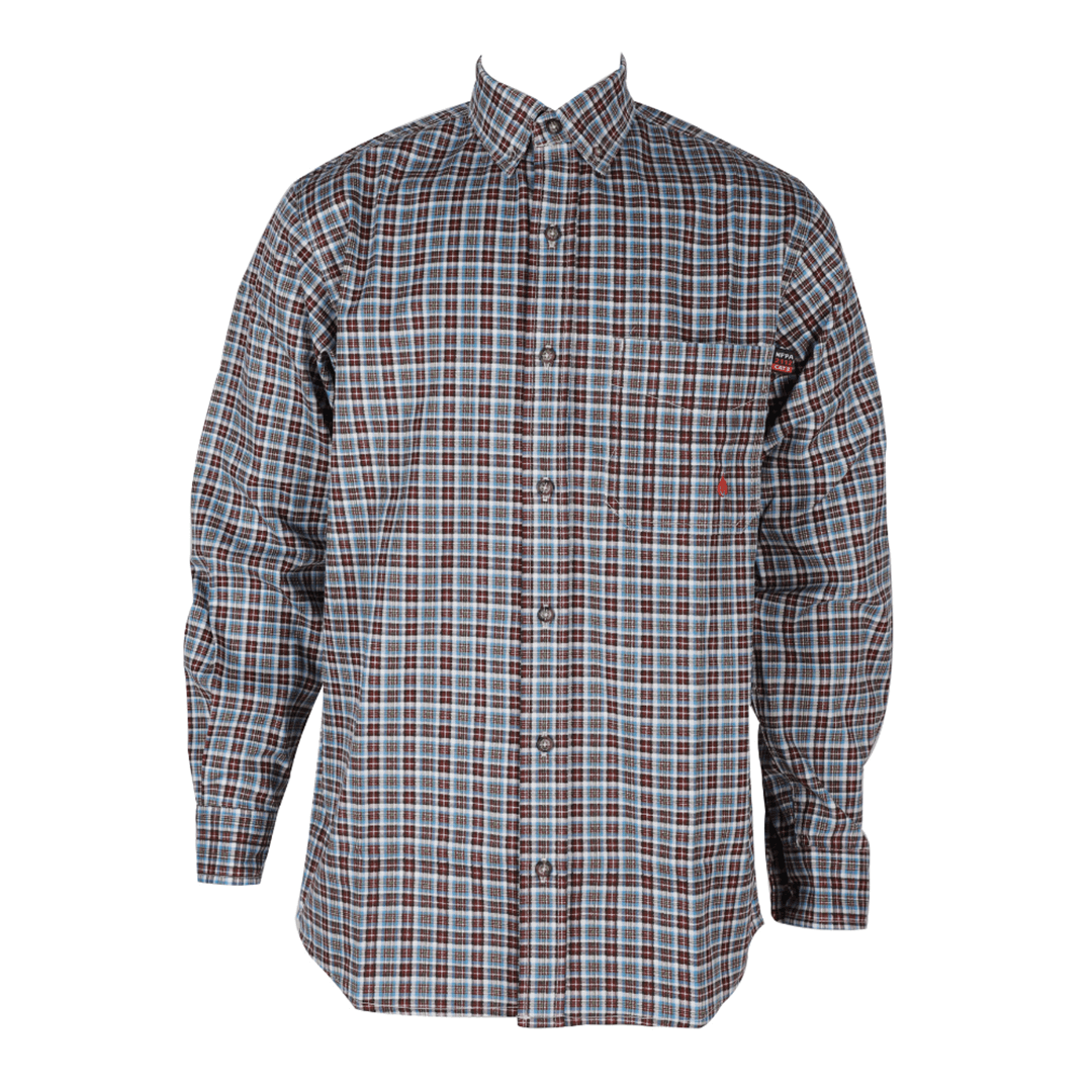 Product image for FR Men's Plaid Long Sleeve Button Shirt