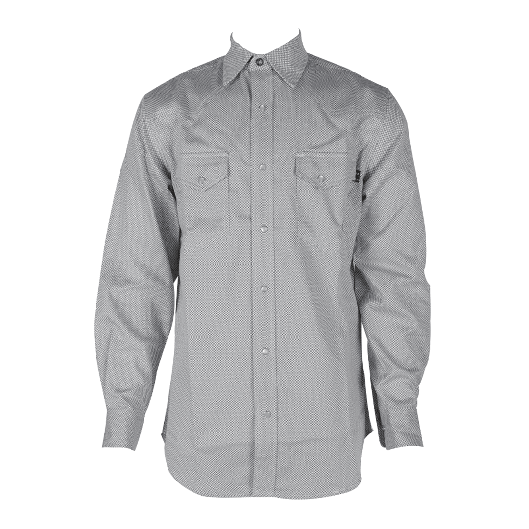 Product image for FR Men's Double Pocket Plaid Long Sleeve Snaps Shirt