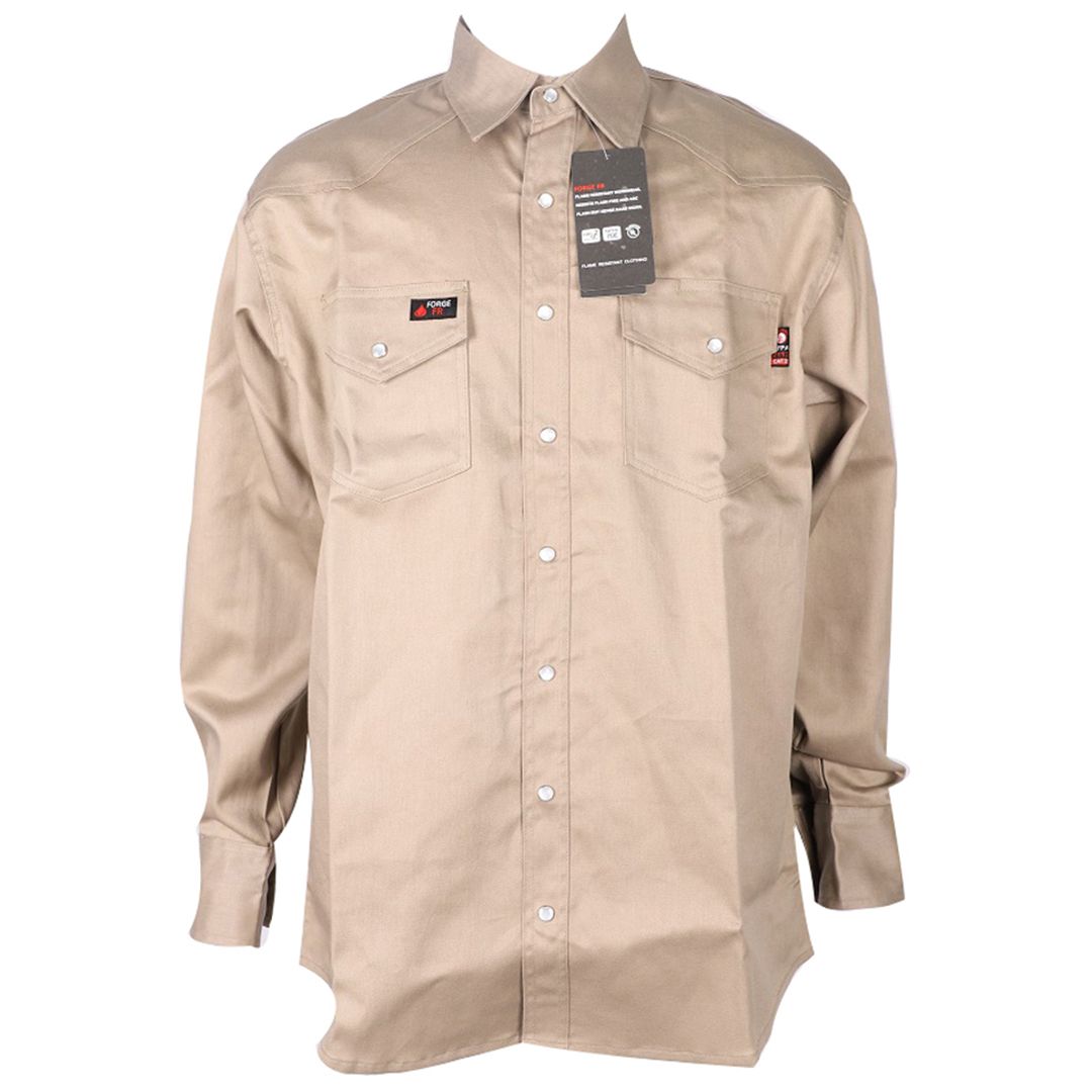Product image for FR Men's Solid Snap Long Sleeve Shirt