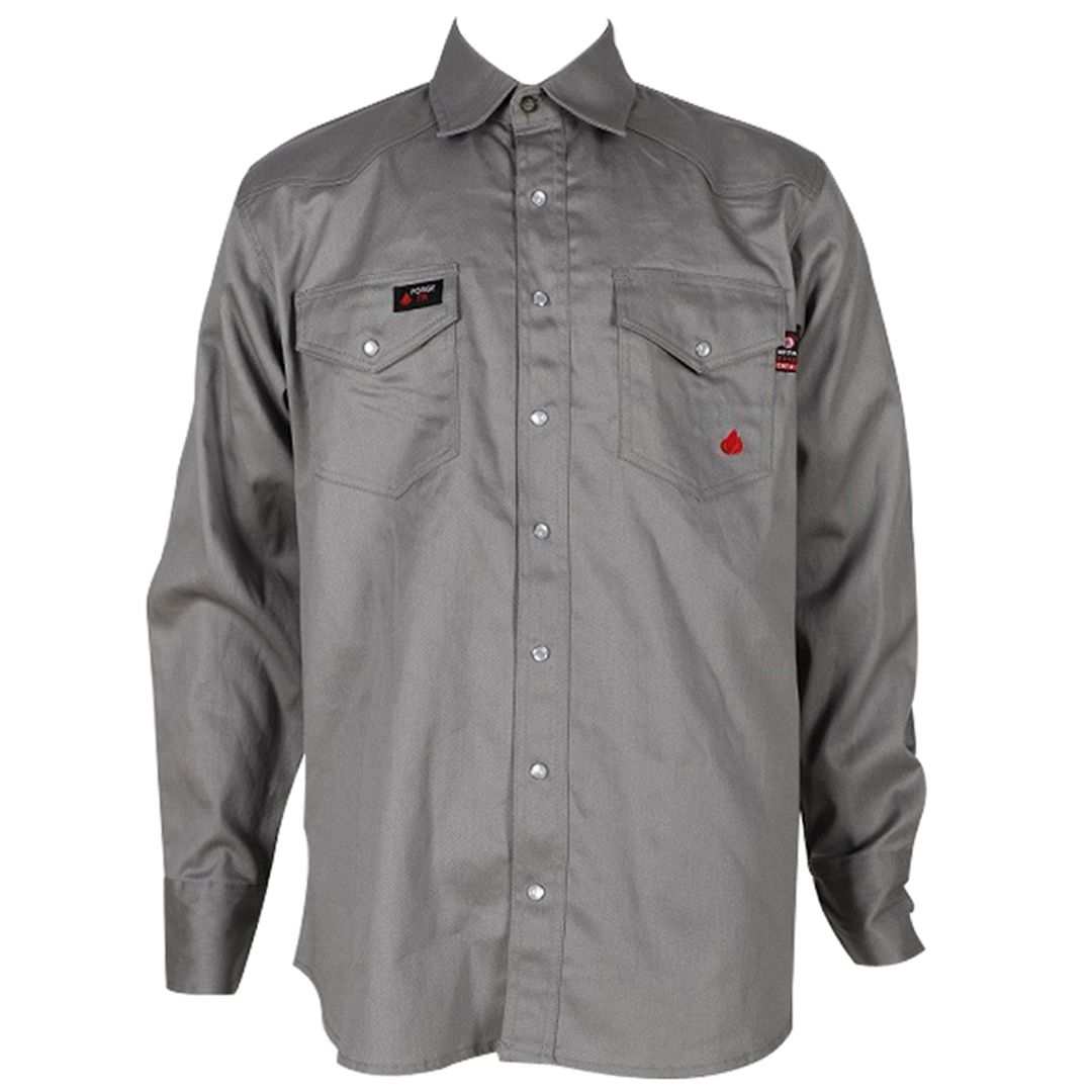 Product image for FR Men's Solid Snap Long Sleeve Shirt