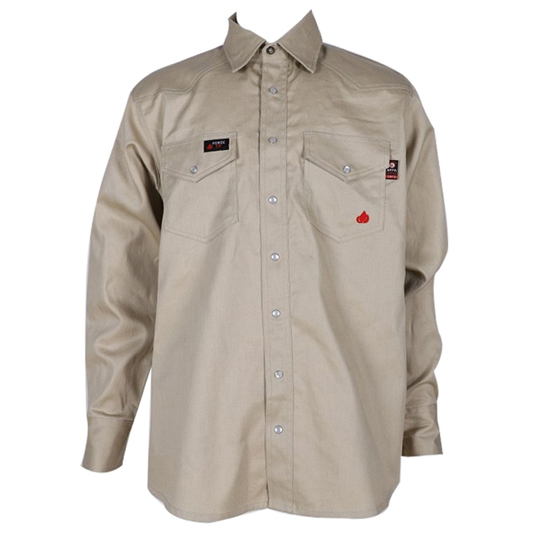 Product image for FR Men's Solid Snap Long Sleeve Shirt