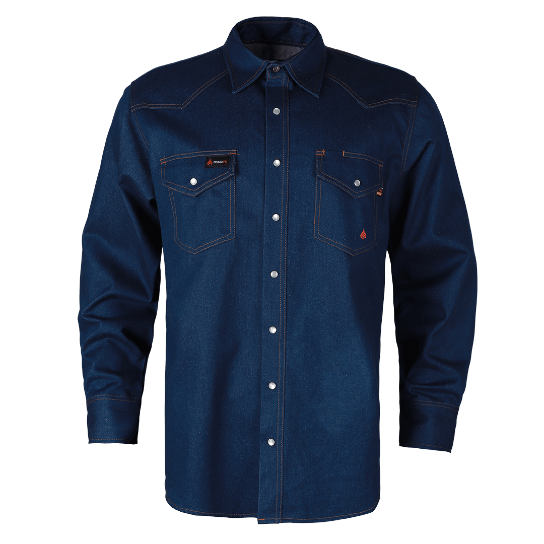 Product image for FR Men's Solid Snap Long Sleeve Shirt