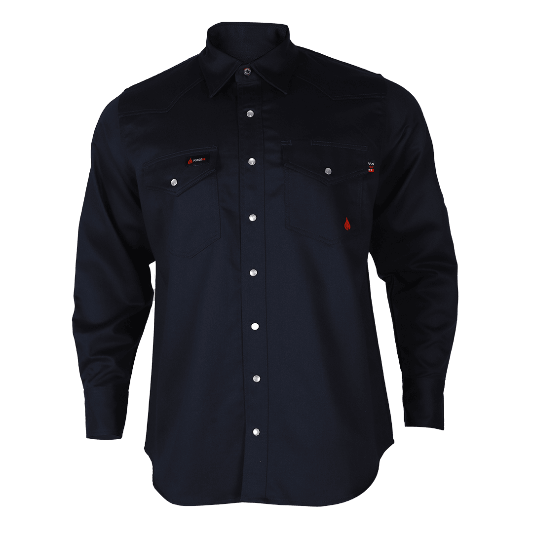Product image for FR Men's Solid Snap Long Sleeve Shirt