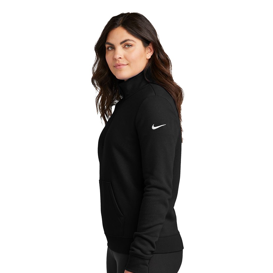 Product image for Nike Women's Club Fleee Sleeve Swoosh 1/2-Zip