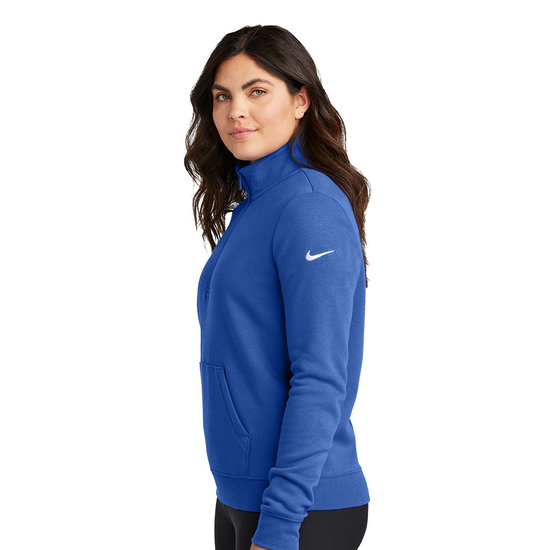 Product image for Nike Women's Club Fleee Sleeve Swoosh 1/2-Zip