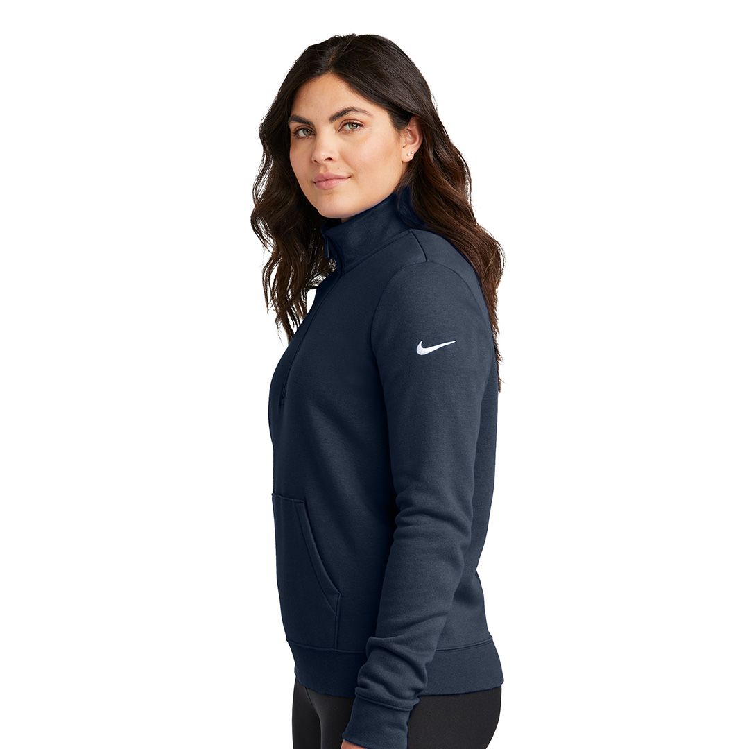 Product image for Nike Women's Club Fleee Sleeve Swoosh 1/2-Zip
