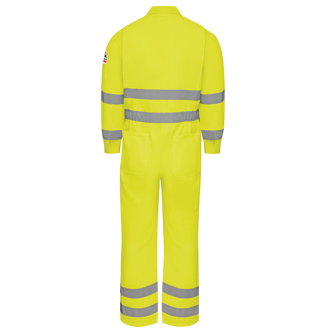 Product image for Men's Lightweight FR Hi-Visibility Deluxe Coverall with Reflective Trim