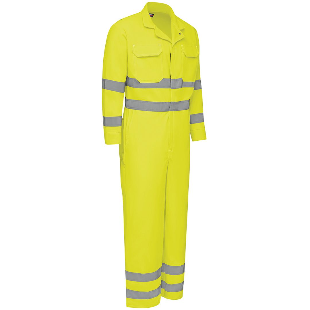 Product image for Men's Lightweight FR Hi-Visibility Deluxe Coverall with Reflective Trim