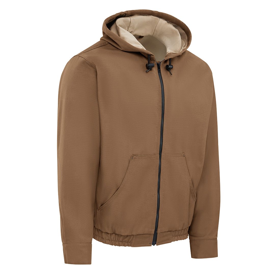 Product image for Men's Heavyweight FR Brown Duck Hooded Jacket