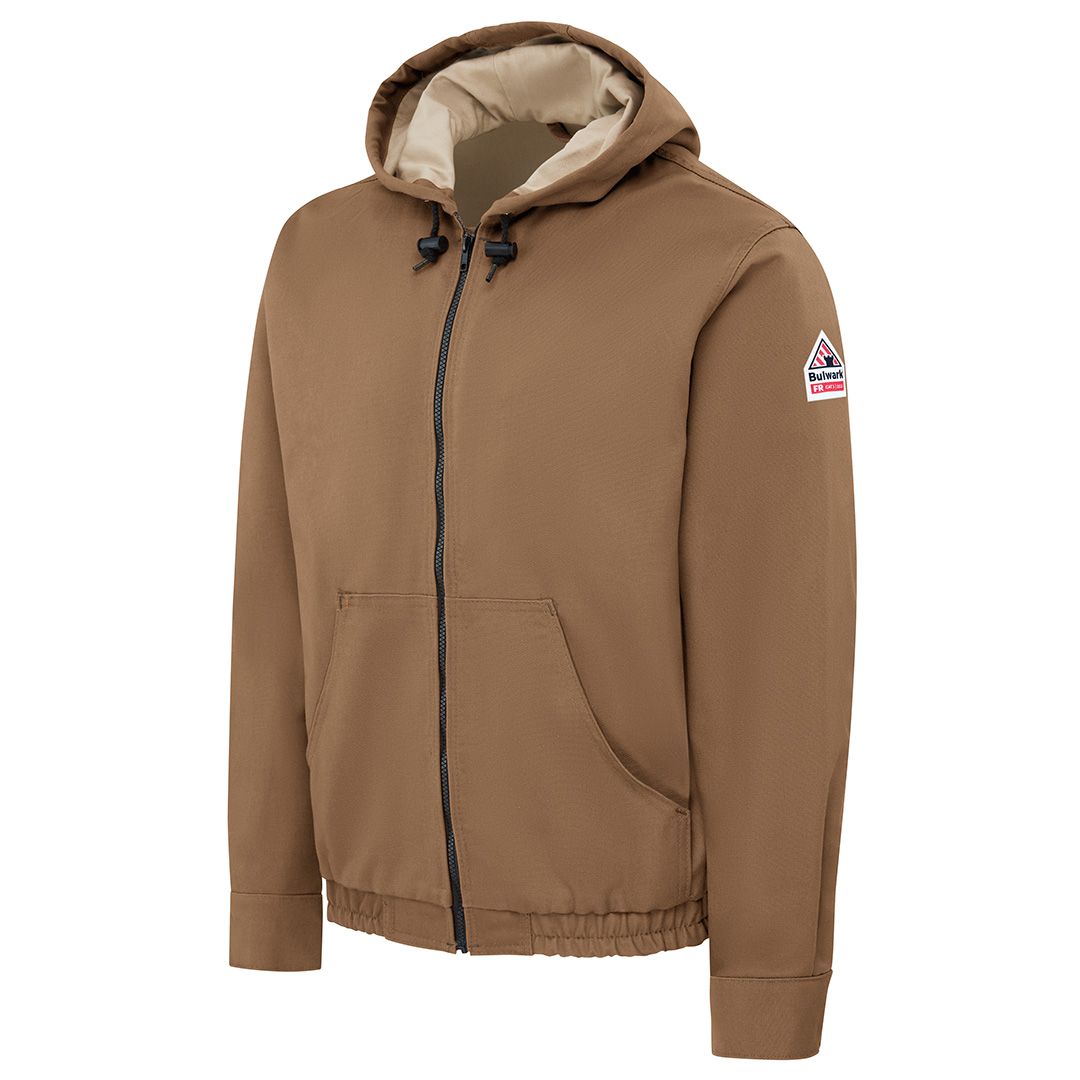 Product image for Men's Heavyweight FR Brown Duck Hooded Jacket