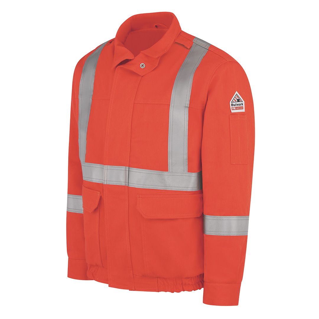 Product image for Lined Bomber Jacket with CSA Compliant Reflective Trim