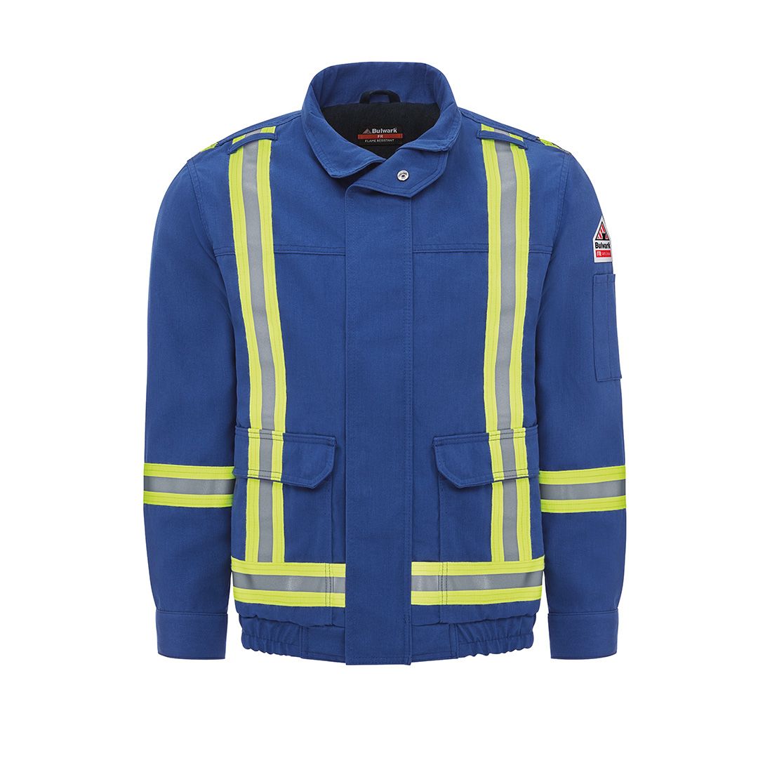 Product image for Men's Light Nomex FR Lined Bomber Jacket with Reflective Trim