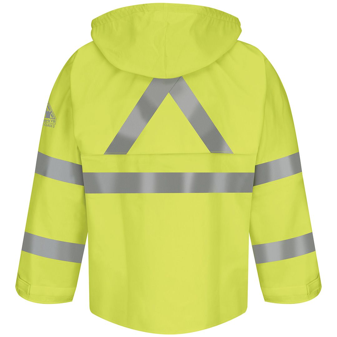 Product image for Men's FR Hi-Visibility Rain Jacket with Hood