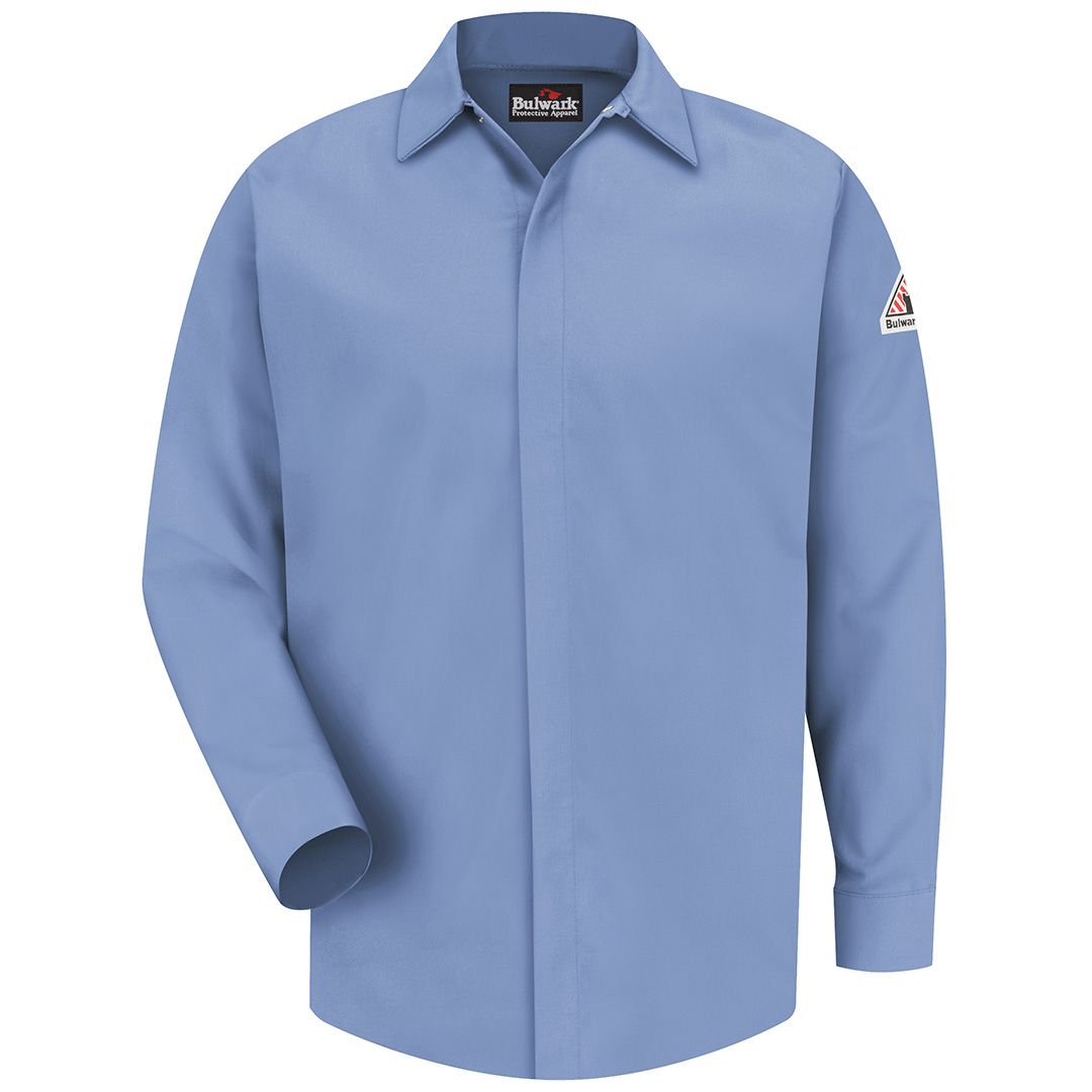 Product image for Men's Midweight FR Pocketless Concealed-Gripper Work Shirt