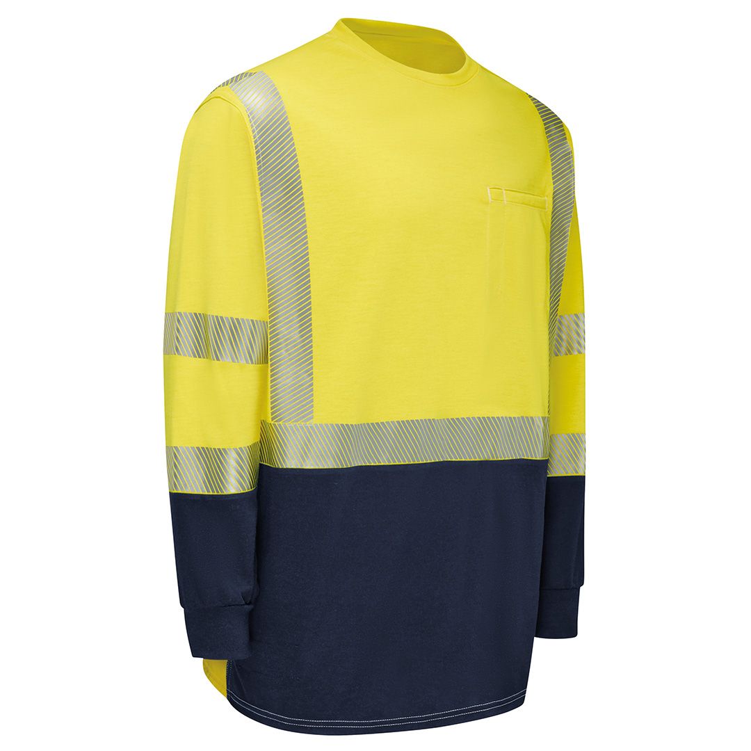 Product image for Hi-Visibility Lightweight Colorblocking Long Sleeve T-Shirt