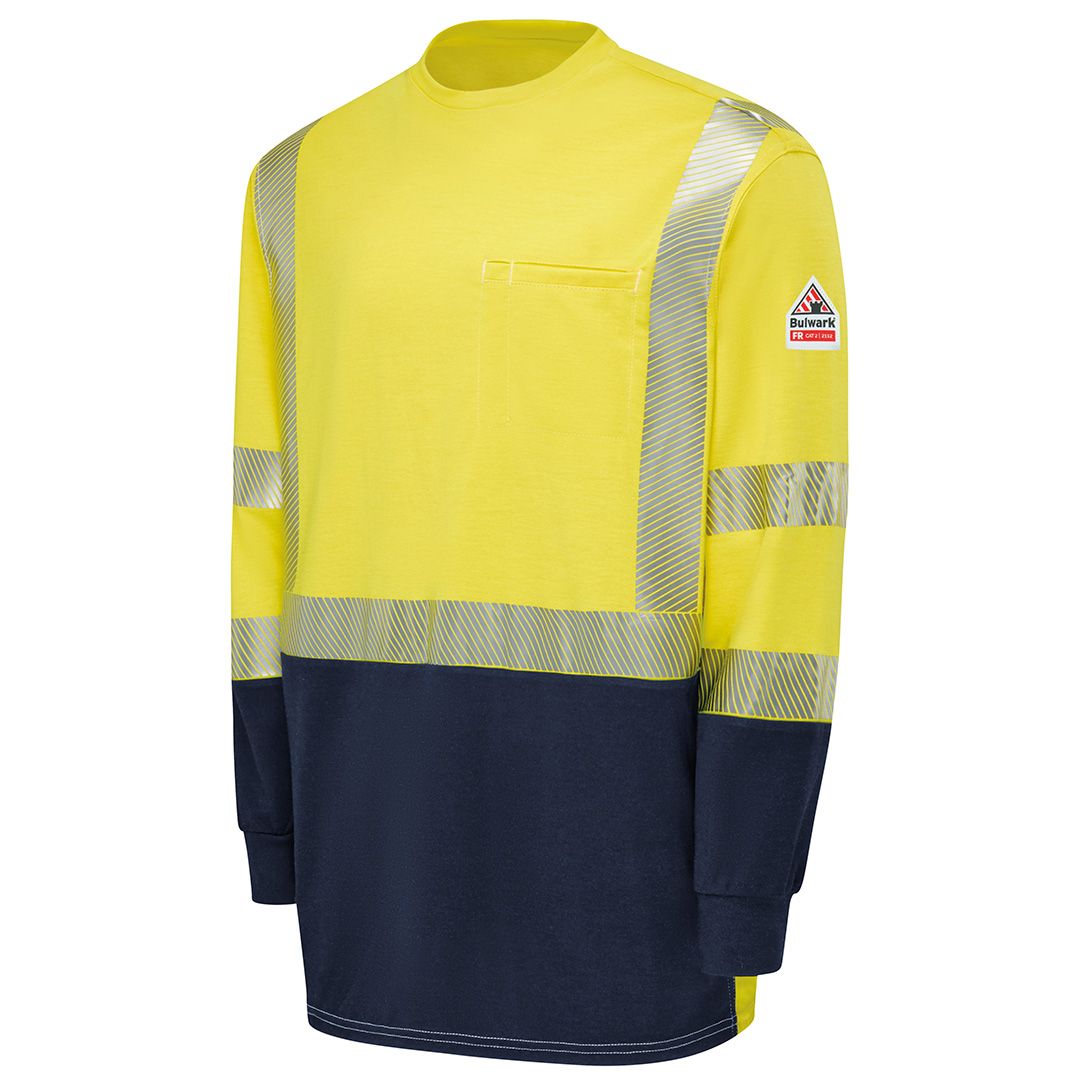 Product image for Hi-Visibility Lightweight Colorblocking Long Sleeve T-Shirt