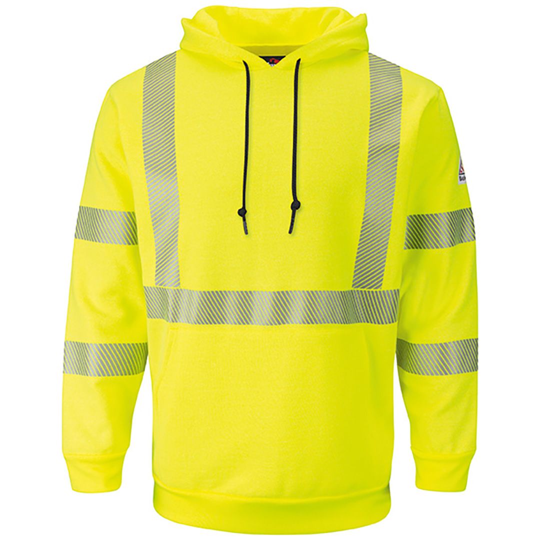 Product image for Men's Fleece FR Hi-Visibility Pullover Hooded Sweatshirt