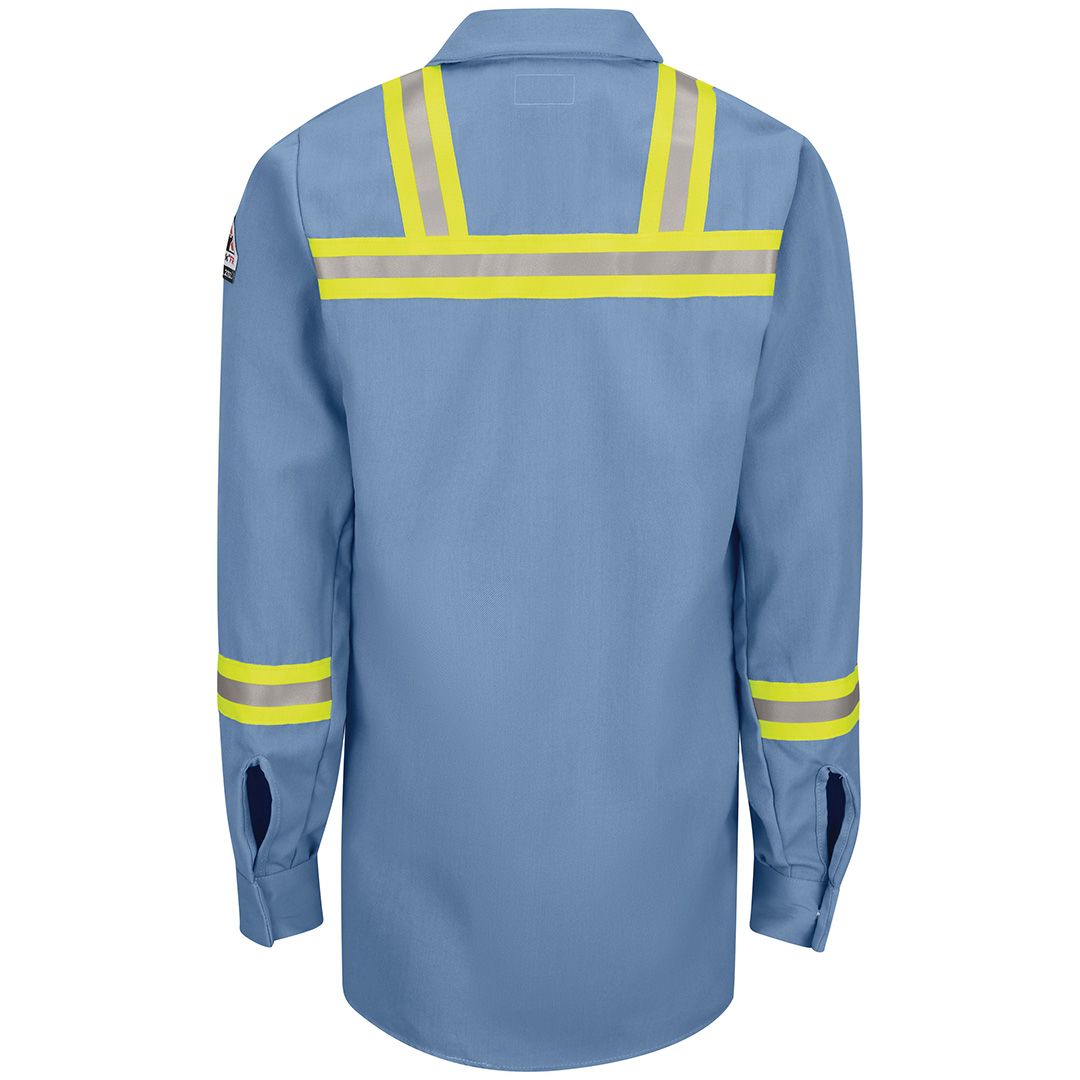 Product image for Men's Enhanced Visibility Concealed-Gripper Pocketless Work Shirt