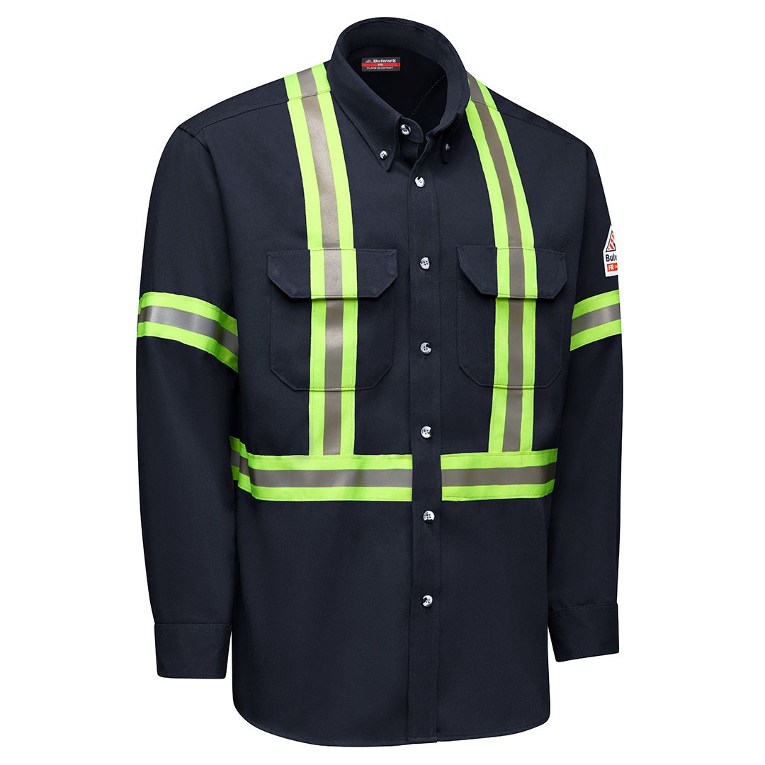 Product image for Men's Dress Uniform Shirt with Reflective Trim