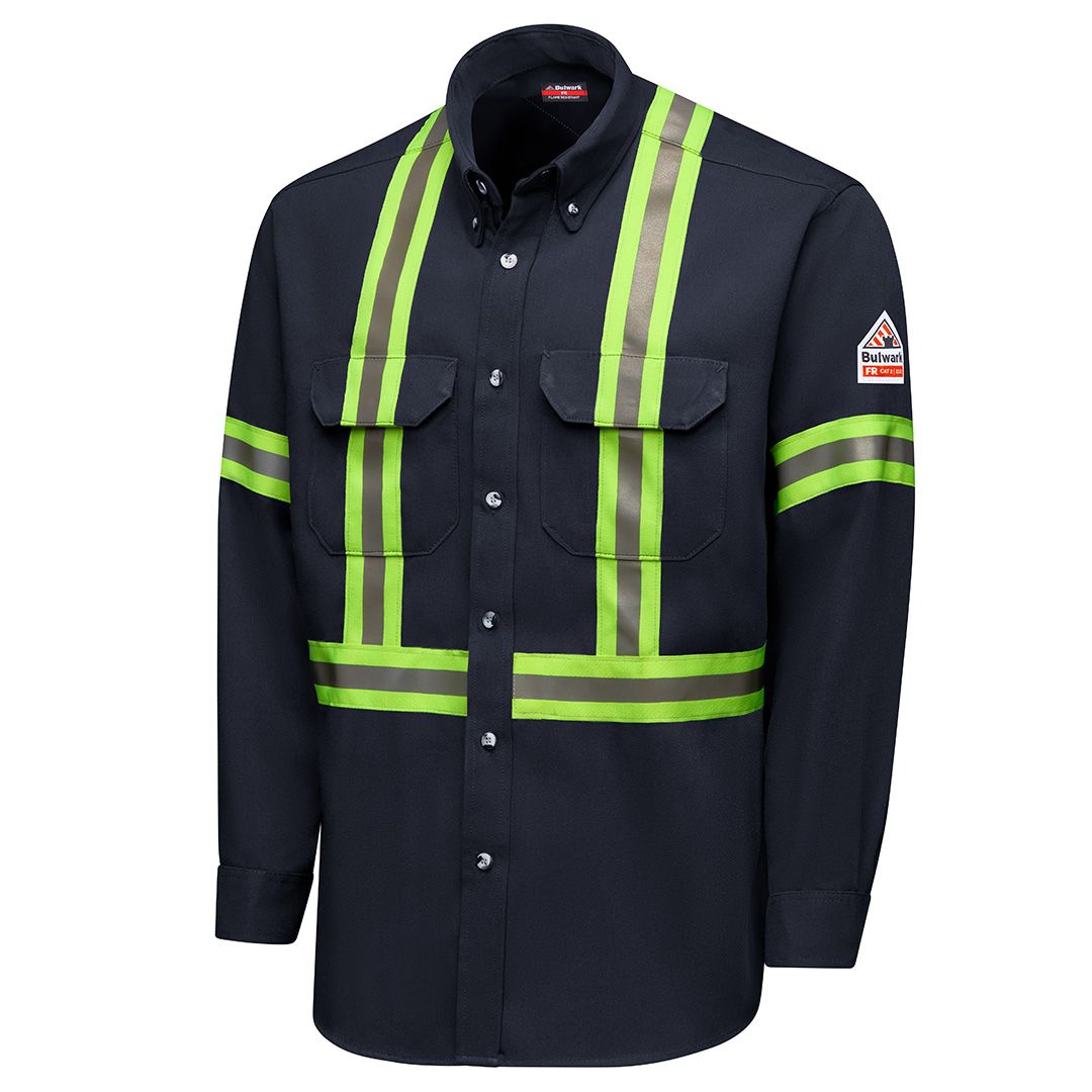 Product image for Men's Dress Uniform Shirt with Reflective Trim
