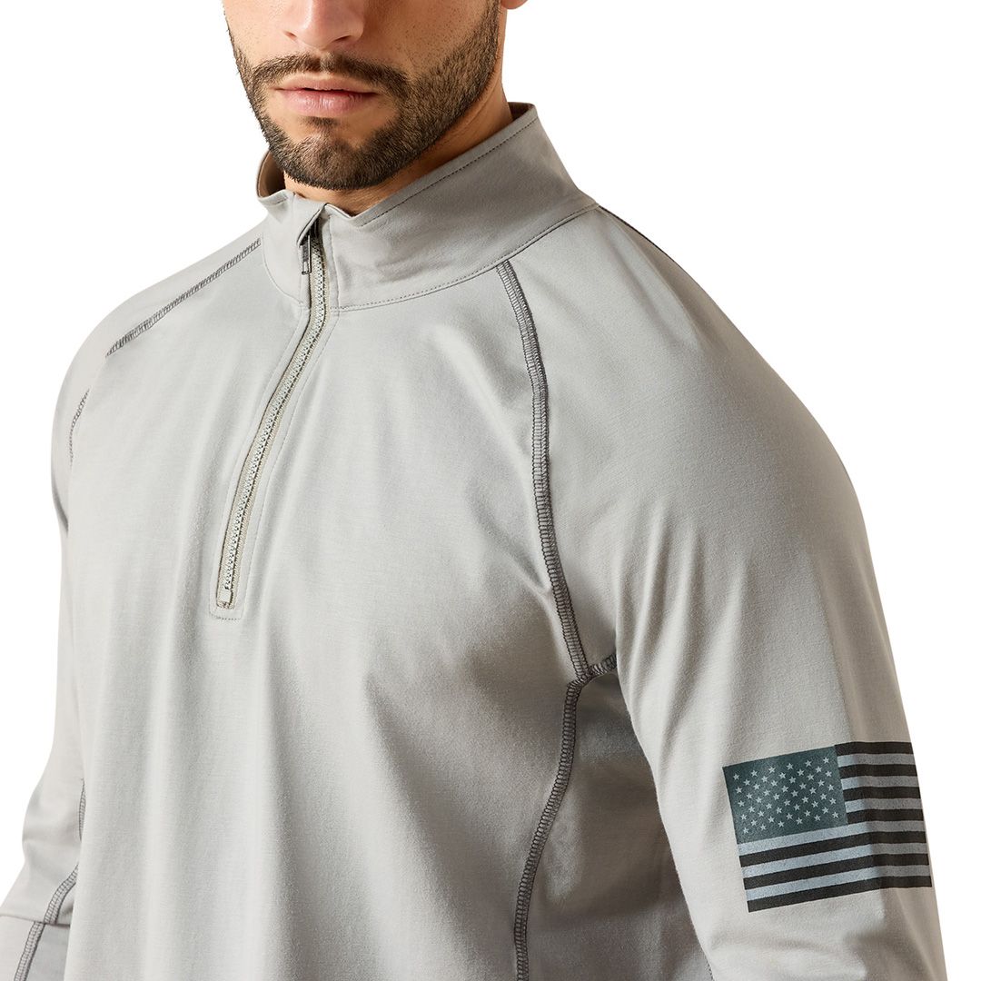 Product image for Men's FR Combat Stretch Patriot 1/4 Zip Work Shirt