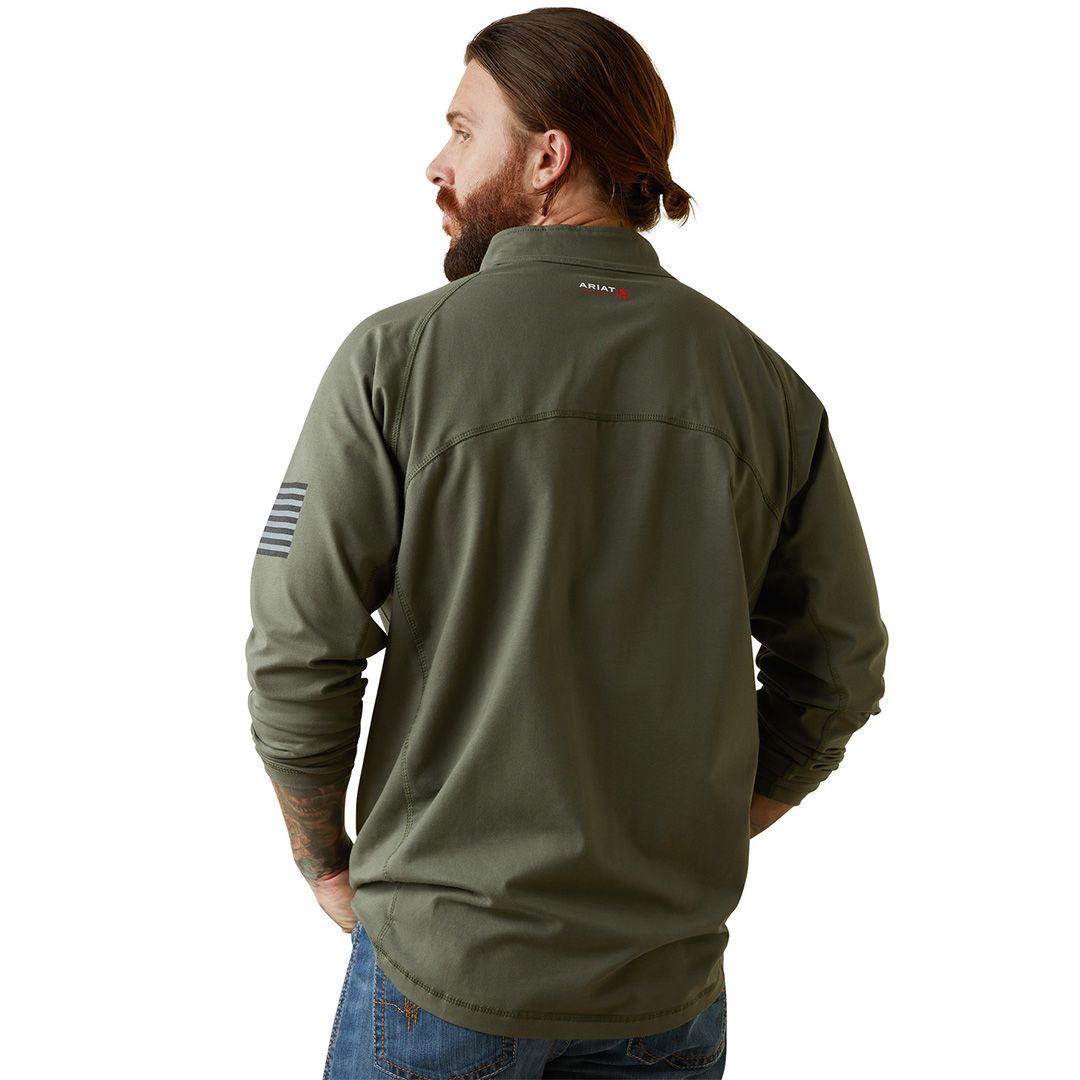 Product image for Men's FR Combat Stretch Patriot 1/4 Zip Work Shirt