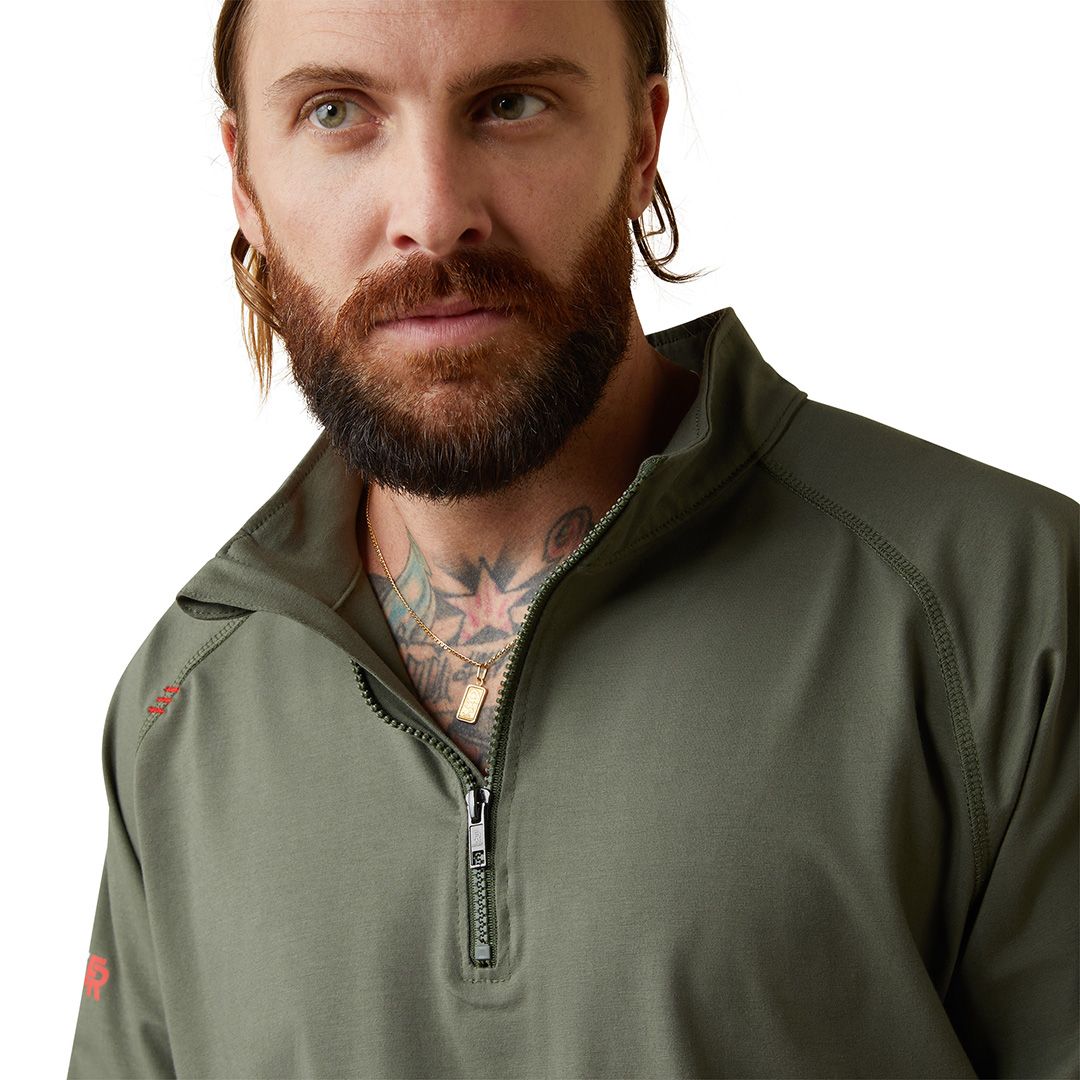 Product image for Men's FR Combat Stretch Patriot 1/4 Zip Work Shirt